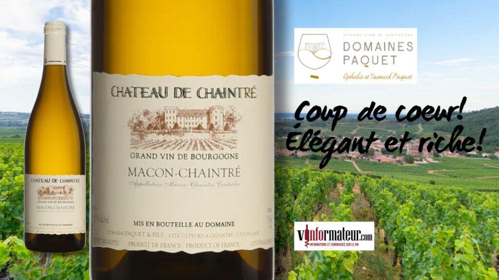 Château de Chaintré, Bourgogne, Mâconnais, Mâcon-Chaintré AOC, vin blanc, 2023 bouteille