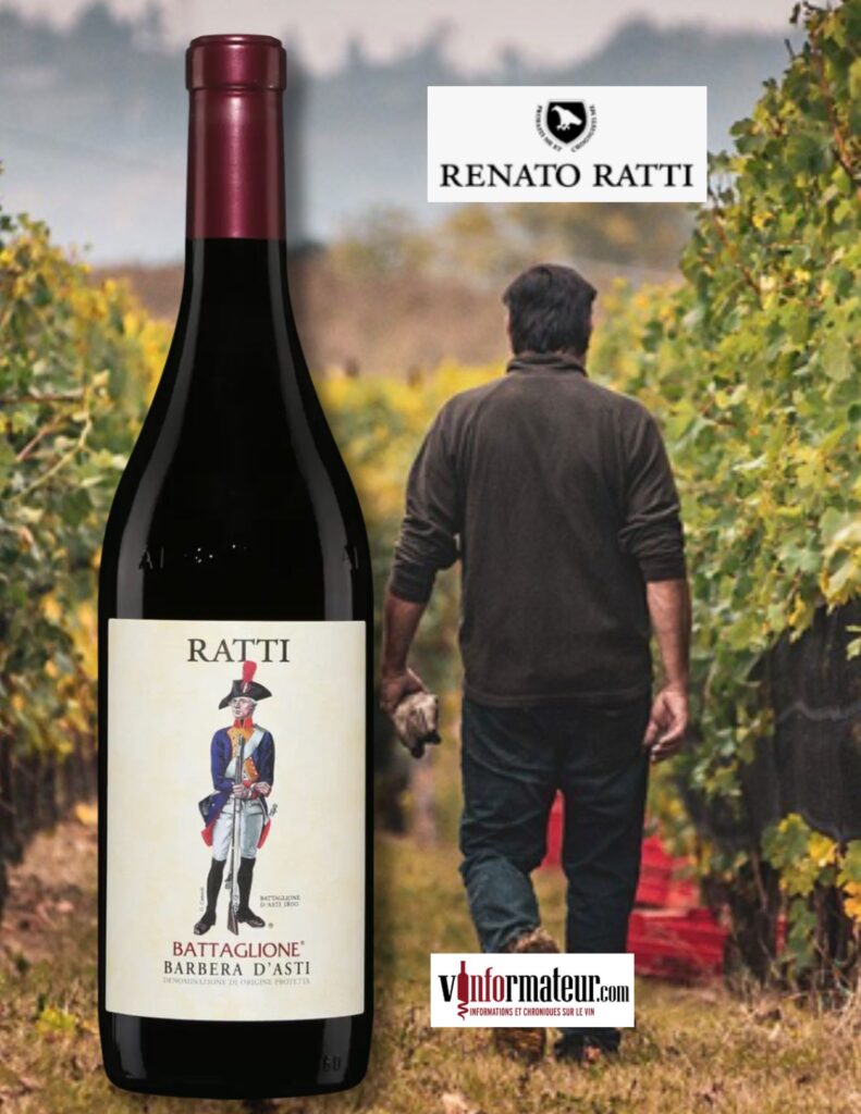 Renato Ratti, Battaglione, Barbera d’Asti DOP, vin rouge, 2022 bouteille