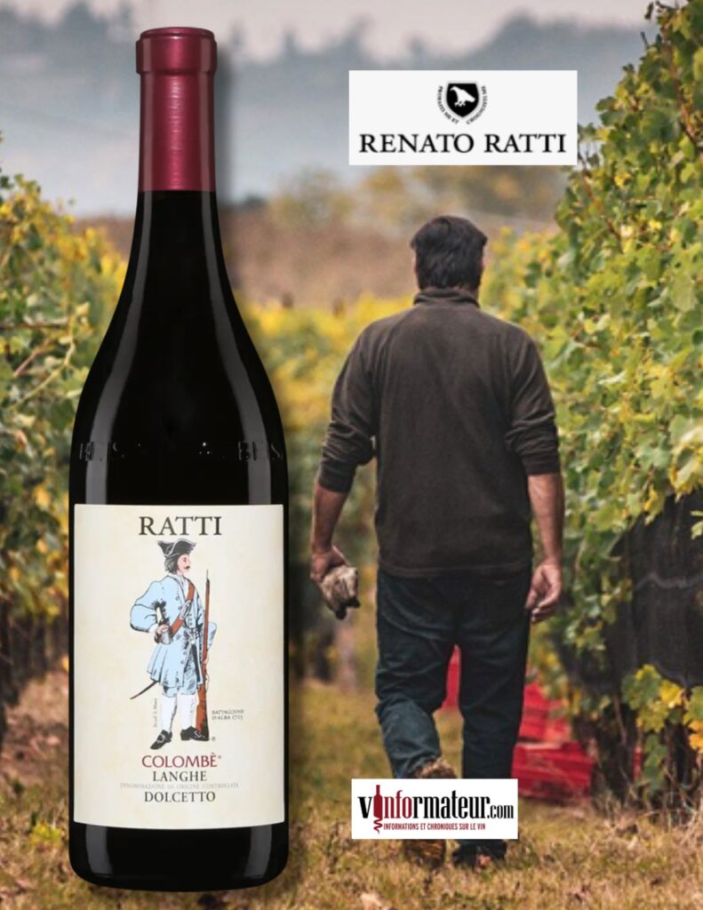 Renato Ratti, Colombè, Dolcetto, Langhe Dolcetto DOC, vin rouge, 2022 bouteille