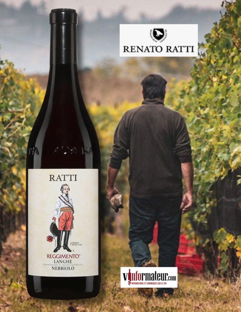 Renato Ratti, Reggimento, Langhe Nebbiolo DOC, vin rouge, 2021 bouteille