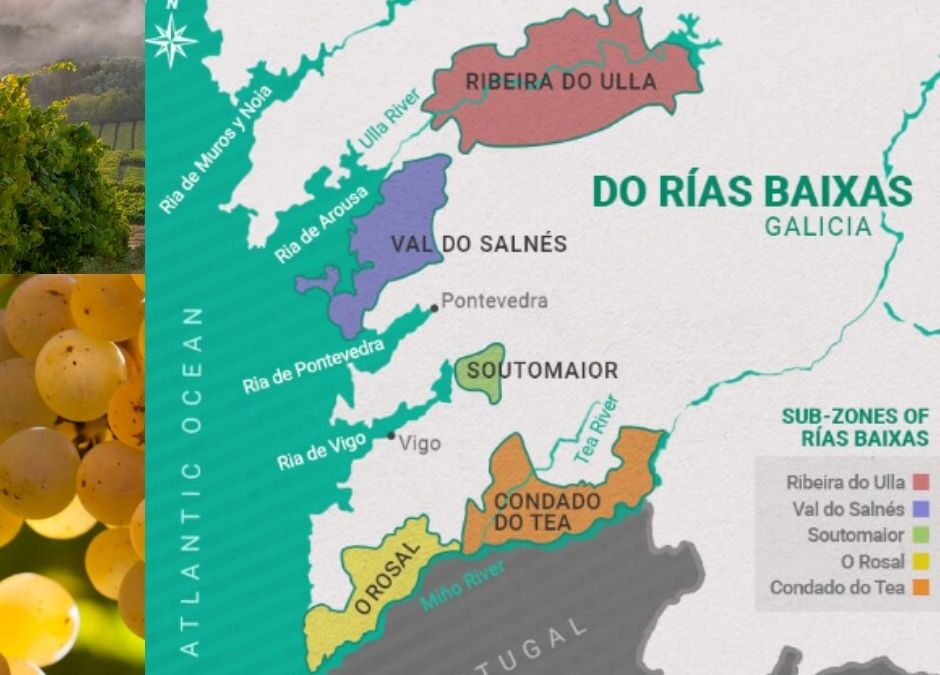 Carte viticole Espagne, Rias Baixas.