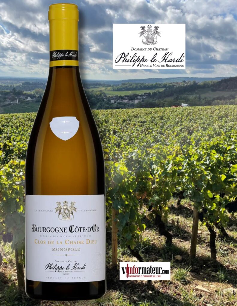Bourgogne Côte d’Or, Clos de la Chaise Dieu, Monopole, Château Philippe le Hardi, vin blanc, 2023 bouteille