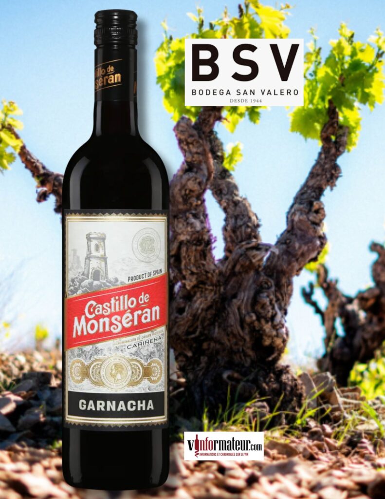 Castillo de Monséran, Grenache, Espagne, Aragon, Carinena, vin rouge, 2023 bouteille