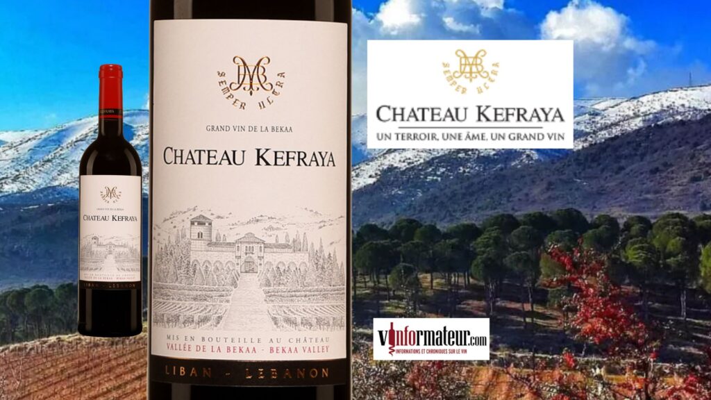Château Kefraya 2019 : Vin rouge généreux et équilibré de la vallée de la Bekaa, Liban.