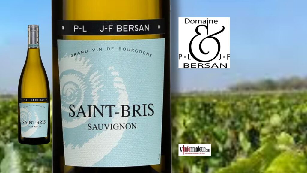 Sauvignon, Saint-Bris, France, Bourgogne et Grand Auxerrois, PL et JF Bersan, vin blanc, 2019 bouteille