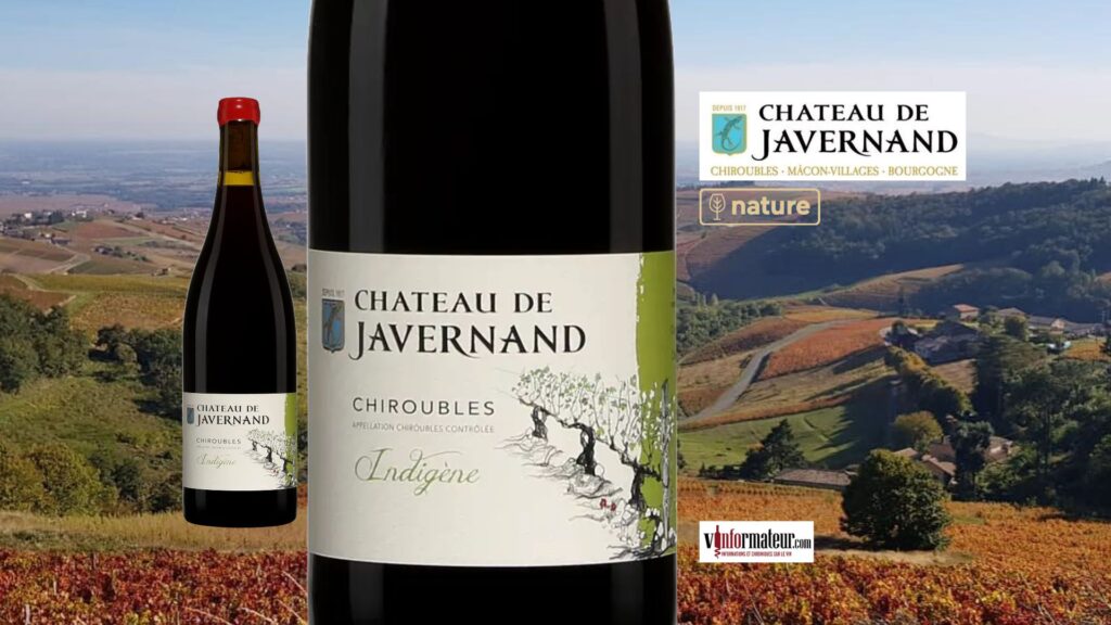 Château de Javernand, Chiroubles, indigène, 2023. Un vin rouge nature débordant de notes fruitées pures et éclatantes!