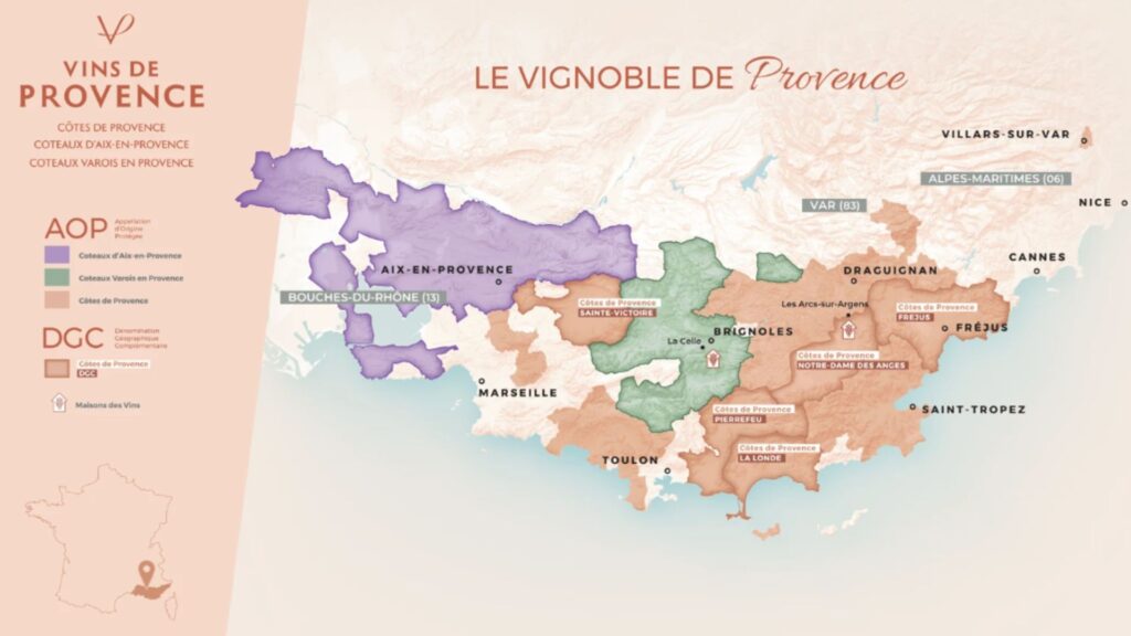 Carte viticole Provence