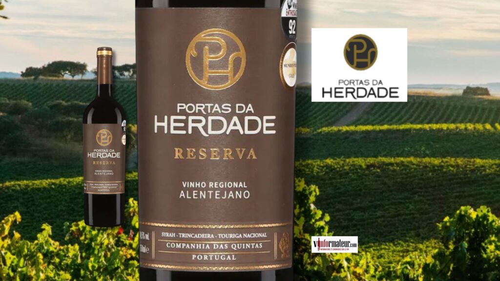 Portas de Herdade, Reserva, Portugal, Alentejano, Companhia Das Quintas, vin rouge, 2019 bouteille