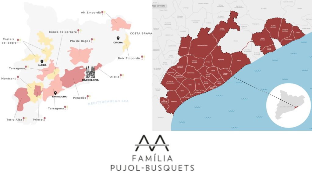 Carte viticole Catalogne, DO Alella