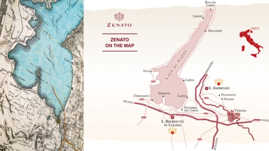 Carte viticole des vignobles de la maison Zenato