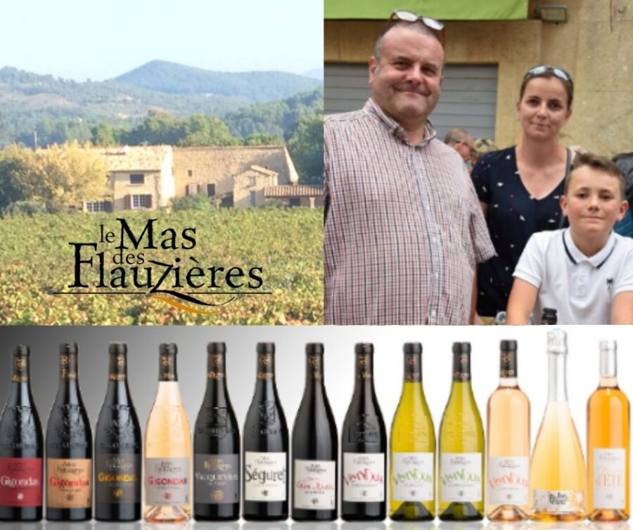 Le Mas des Flauzières: Jérôme Benoît et sa famille, chai, vignobles et gamme de vins