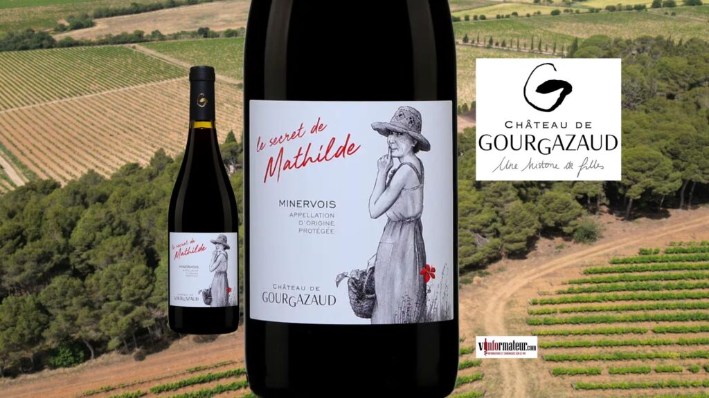 Le Secret de Mathilde, France, Languedoc-Roussillon, AOP Minervois, Château de Gourgazaud, vin rouge, 2022 bouteille