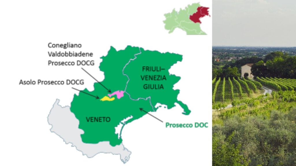 Carte viticole Prosecco DOC