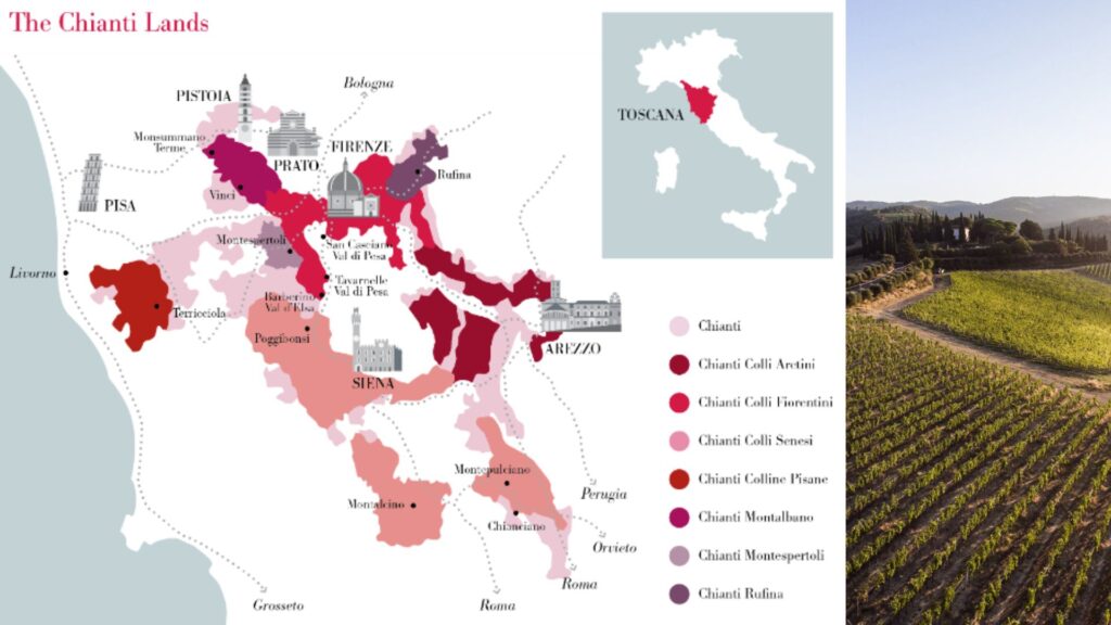 Carte viticole Chianti DOCG