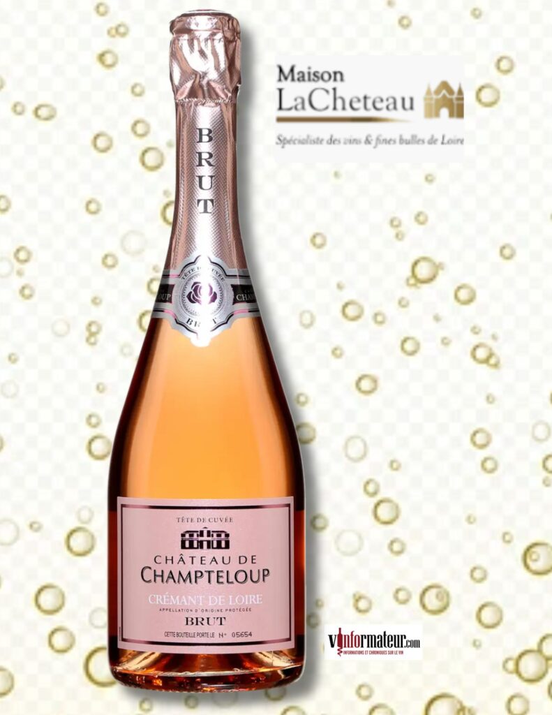 Château de Champteloup, Tête de Cuvée, Crémant de Loire, Brut Rosé bouteille