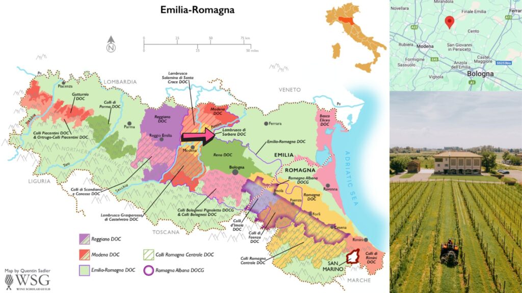 Carte viticole Émilie-Romagne