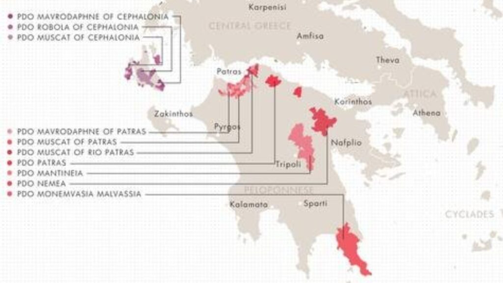 Carte viticole Pélopponèse