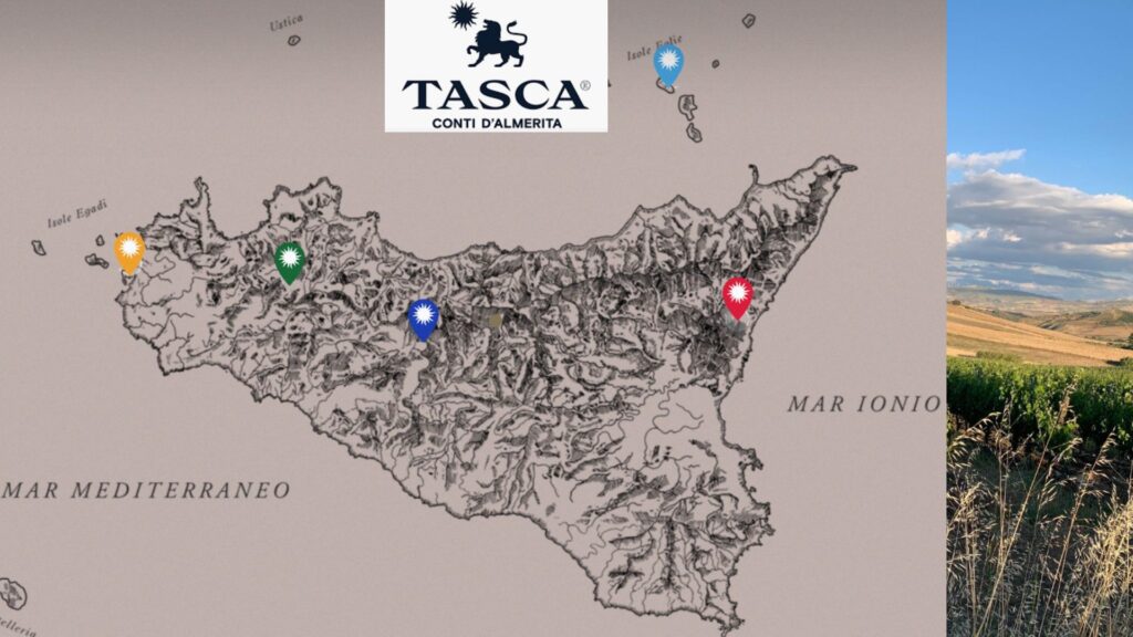 Carte viticole Sicile - Tesca d'Almerita