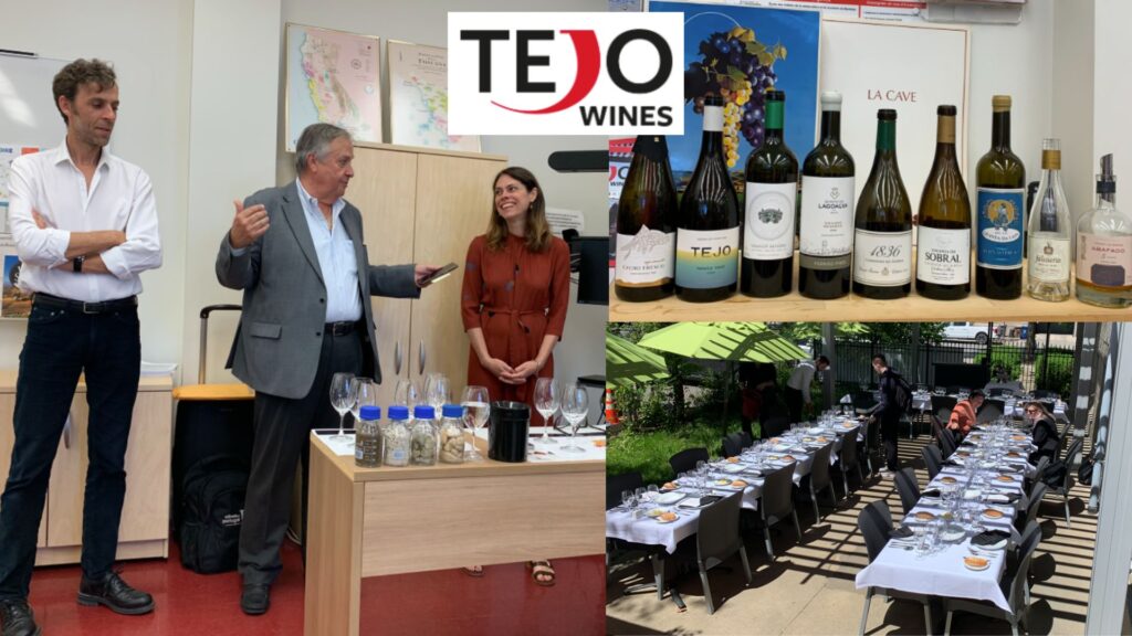 Luis de Castro président de la Comissão Vitivinícola Regional do Tejo, David Ferreira MSc Viticulture/Oenologie et producteur et Michelle Bouffard personalité bien connue du monde du vin.