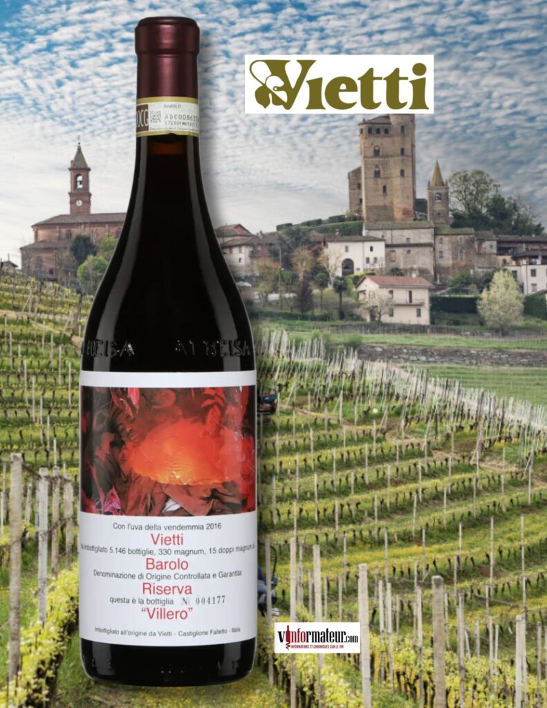 Barolo Riserva, Villero, Italie, Piémont, vin rouge, Vietti, 2016 bouteille