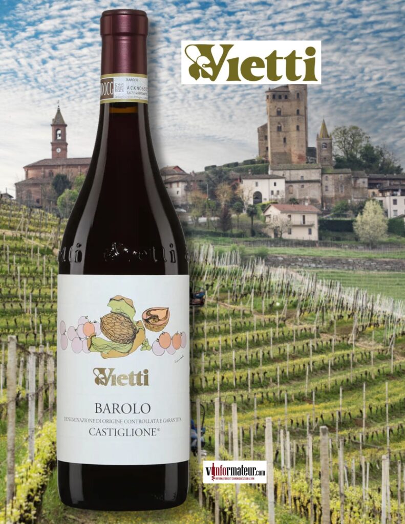 Barolo Castiglione, Italie, Piémont, Vietti, vin rouge bio, 2021 bouteille