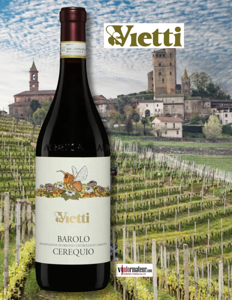 Barolo Cerequio, Italie, Piémont, Vietti, vin rouge bio, 2021 bouteille