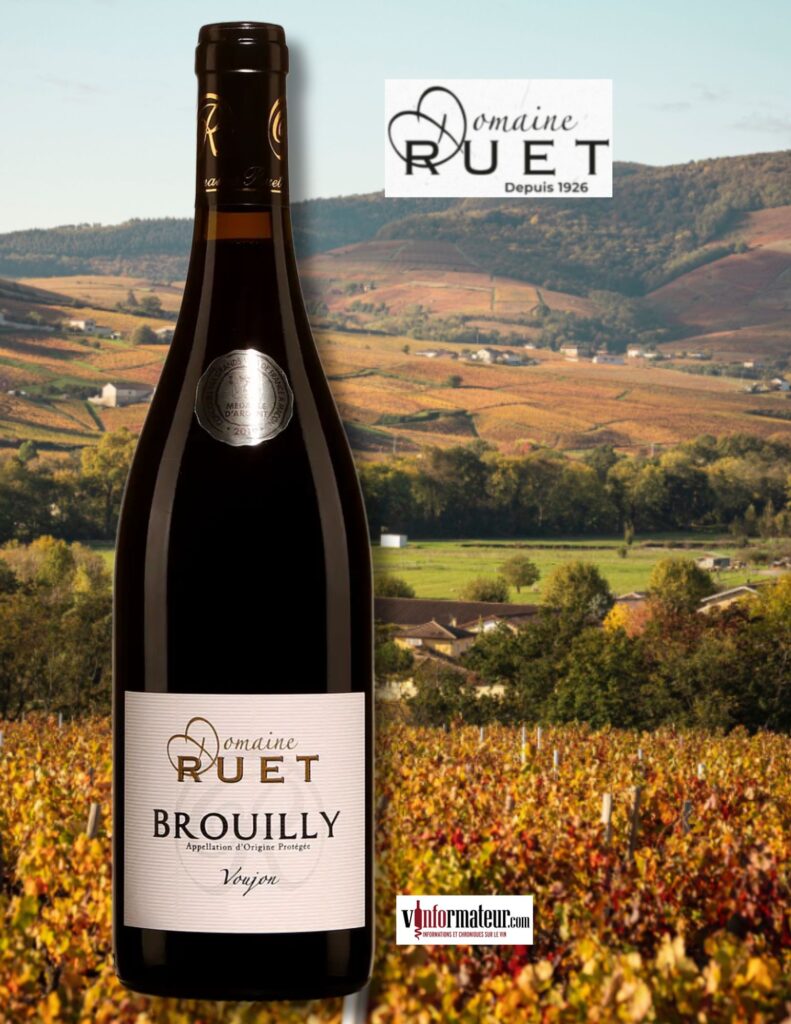 Domaine Ruet, Brouilly AOP, Voujon, Cru du Beaujolais, 2023 bouteille