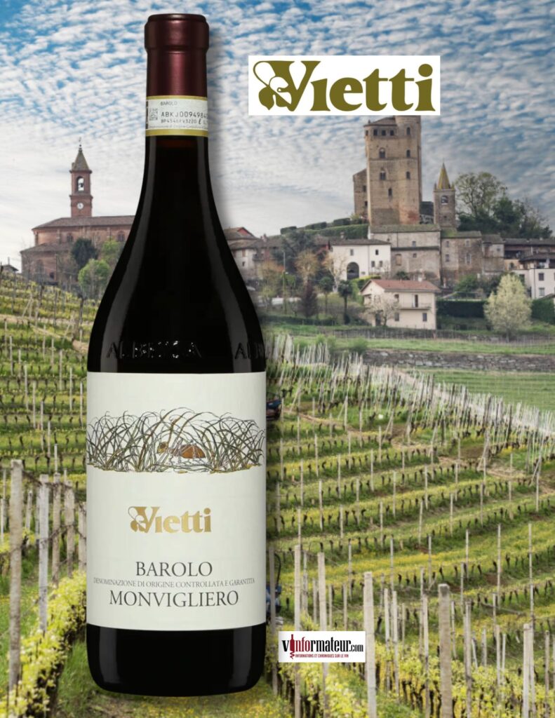Barolo Monvigliero, Italie, Piémont, vin rouge, Vietti, 2021 bouteille