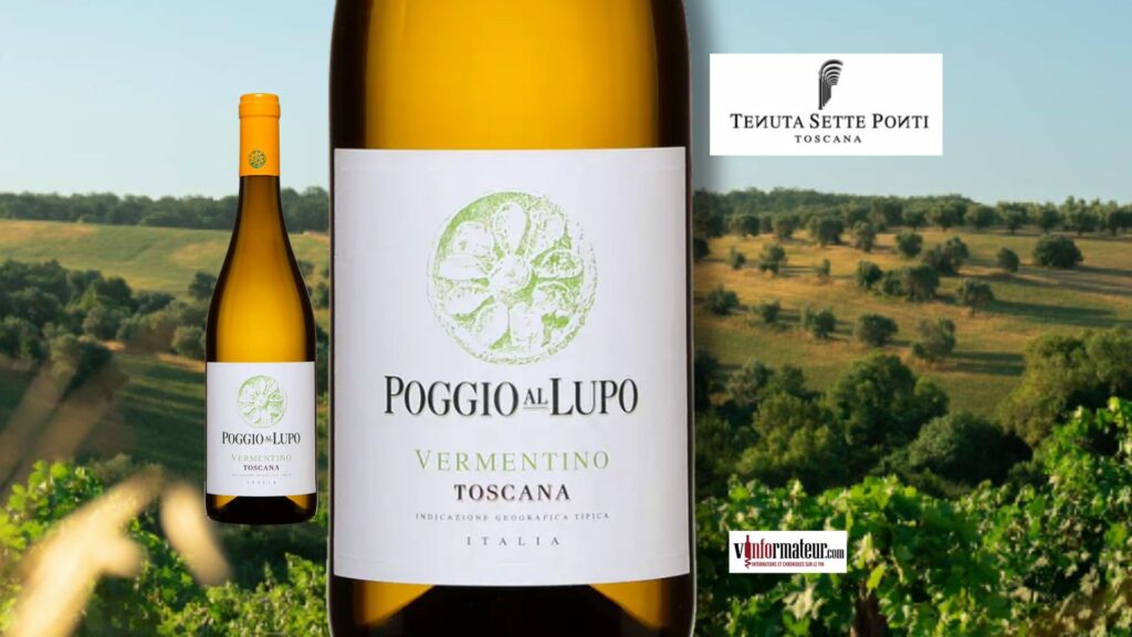 Vermentino, Poggio al Lupo, Costa Toscana IGT, vin blanc, 2023 bouteille