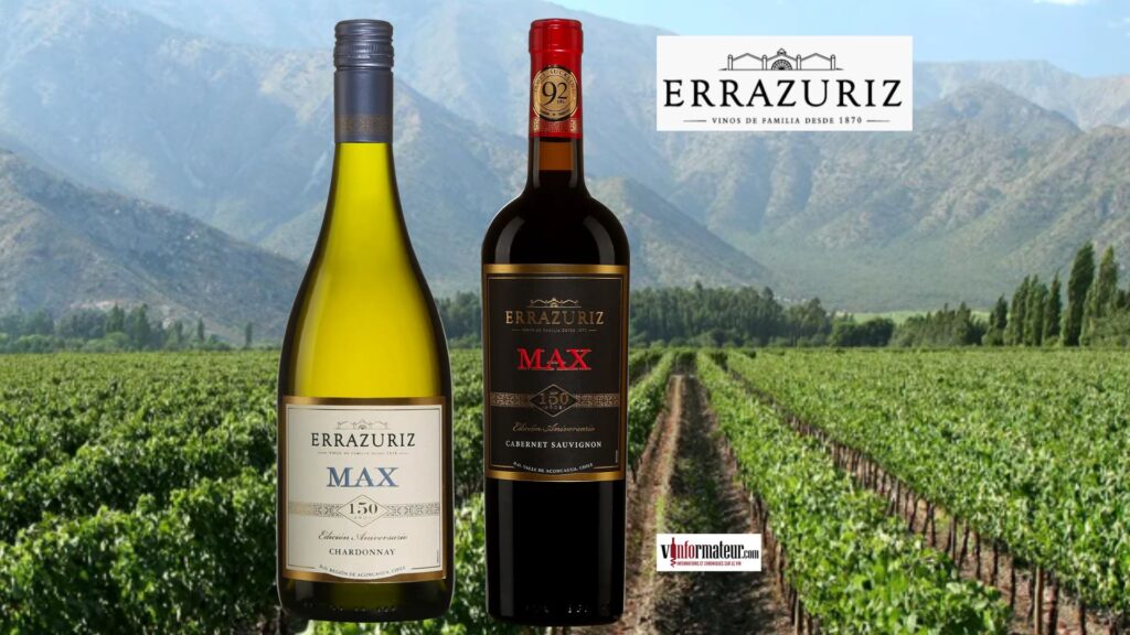 Max par Errázuriz : élégance chilienne en blanc et en rouge.