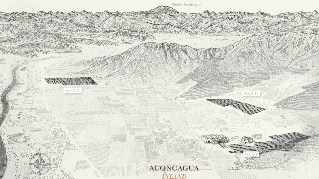 Carte viticole Valle del Aconcagua - Aconcagua Interior