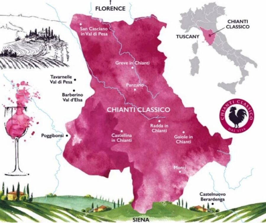 Carte viticole Chianti Classico DOCG