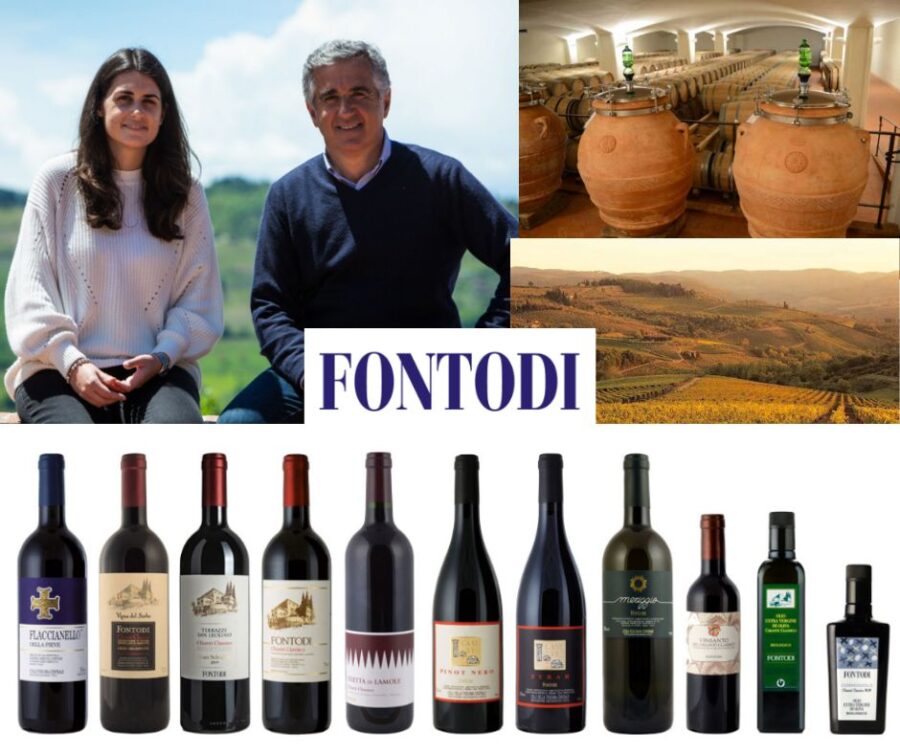 Fontodi: Giovanni Manetti et sa fille, chai, vignobles et vins de la maison.