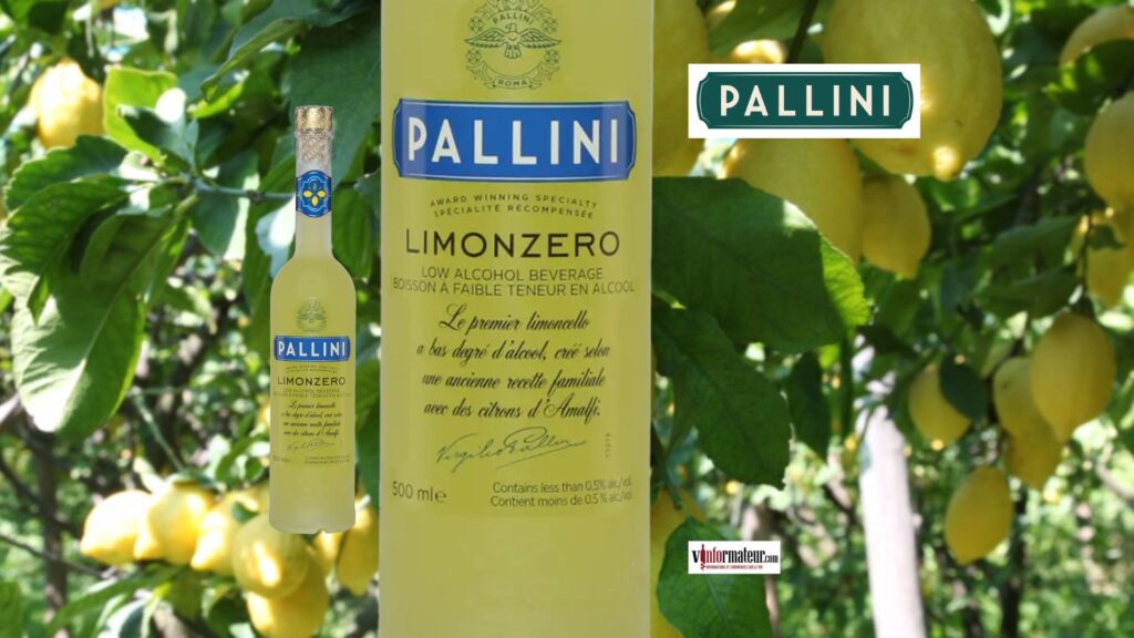 Limonzero. Pallini, liqueur de fruit, Italie bouteille