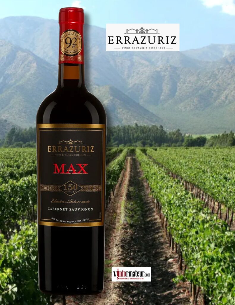 Errazuriz, Max, Cabernet-Sauvignon, Edicion Aniversario, vin rouge, Chili, Valle del Aconcagua, 2021 bouteille