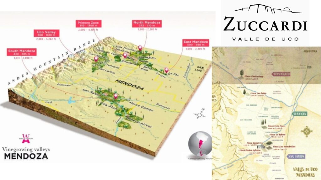 Carte viticole Argentine, Valle de Uco