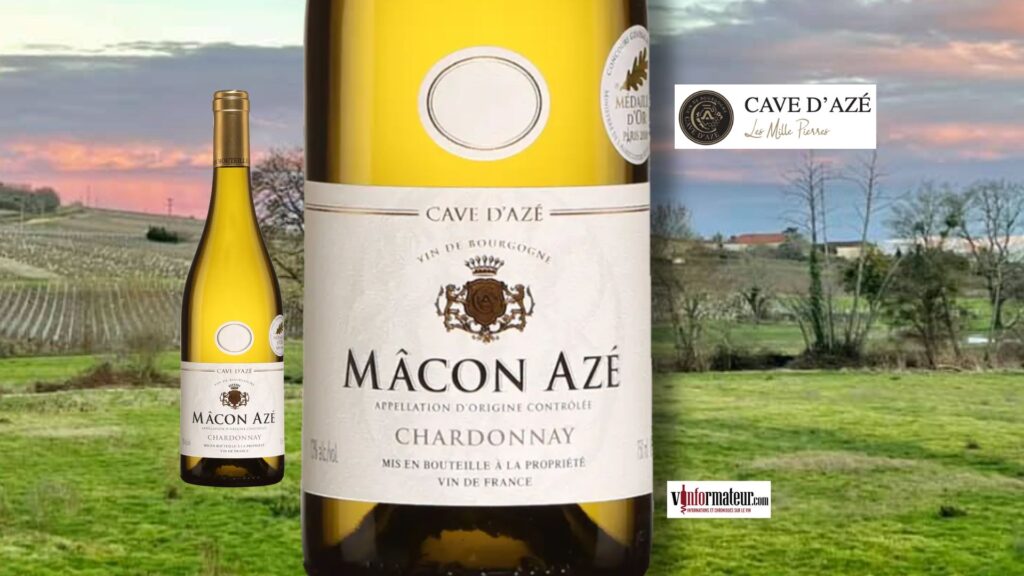 Mâcon-Azé, France, Bourgogne, Mâconnais, Cave d’Azé, vin blanc, 2023 bouteille
