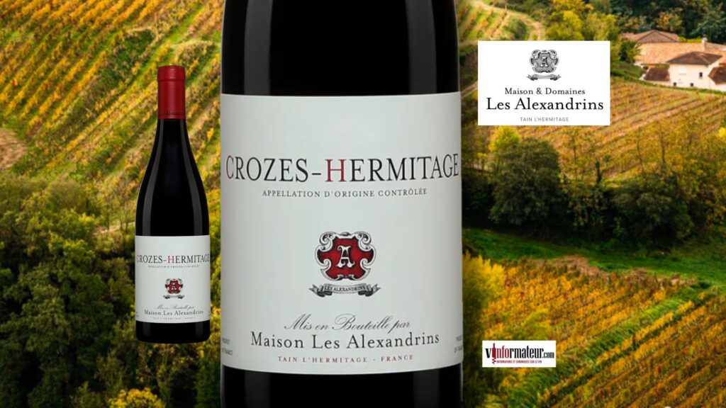 Crozes-Hermitage, Maison les Alexandrins, Vallée du Rhône, Rhône Septentrional, vin rouge, 2022 bouteille