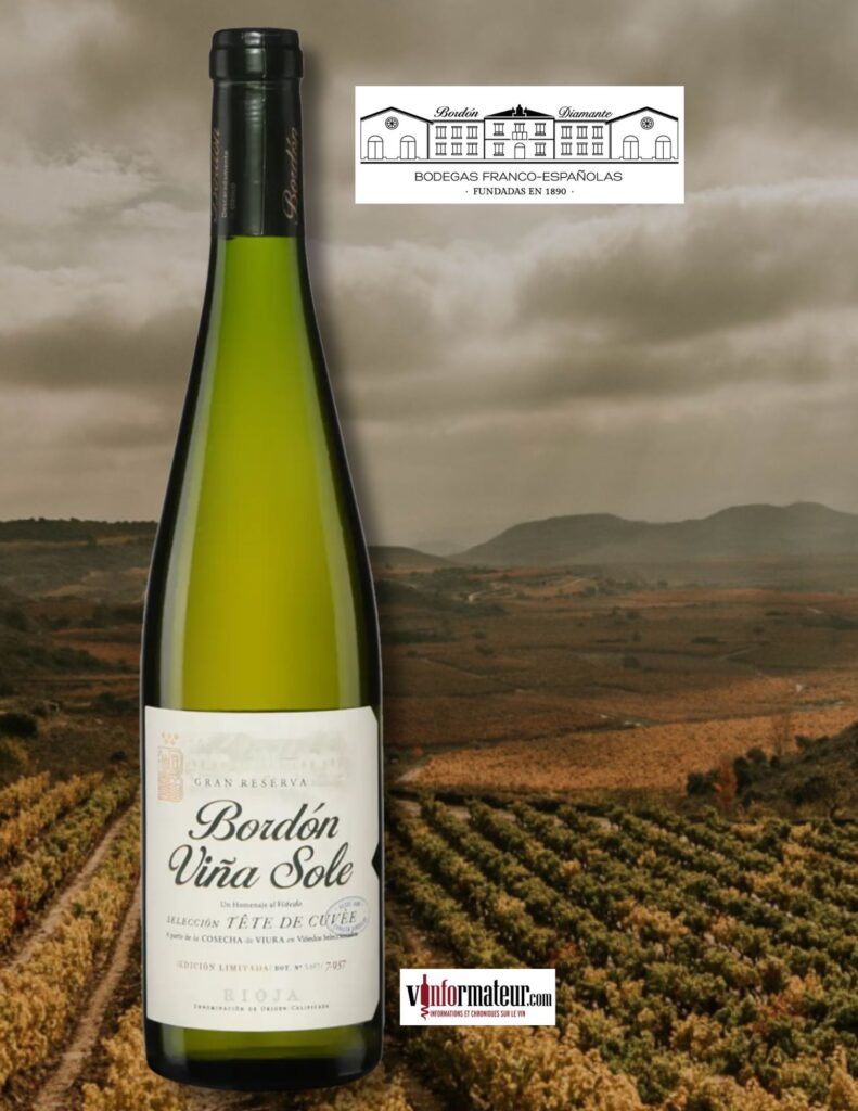 Bordon, Vina Sole, Gran Reserva, Tête de Cuvée, Rioja Alta, vin blanc, 2018 bouteille