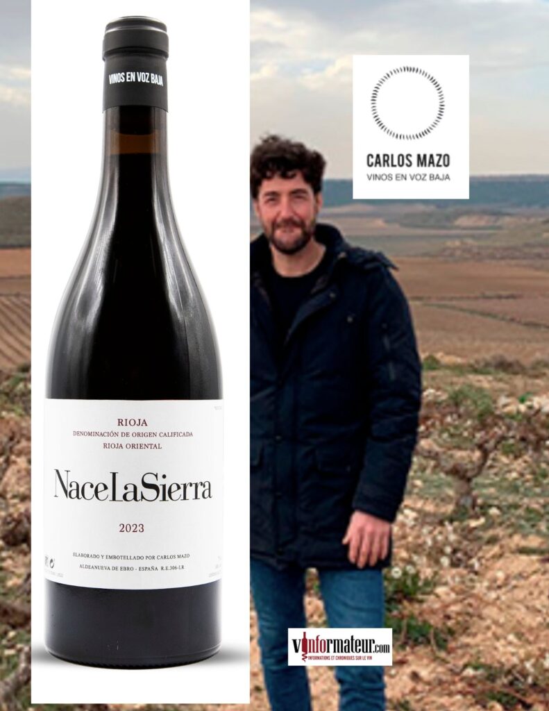 Nace La Sierra, Vino de Parcela Paraje Yasa de Las Cuevas, Carlos Mazo, Rioja Oriental, vin rouge, 2023 bouteille