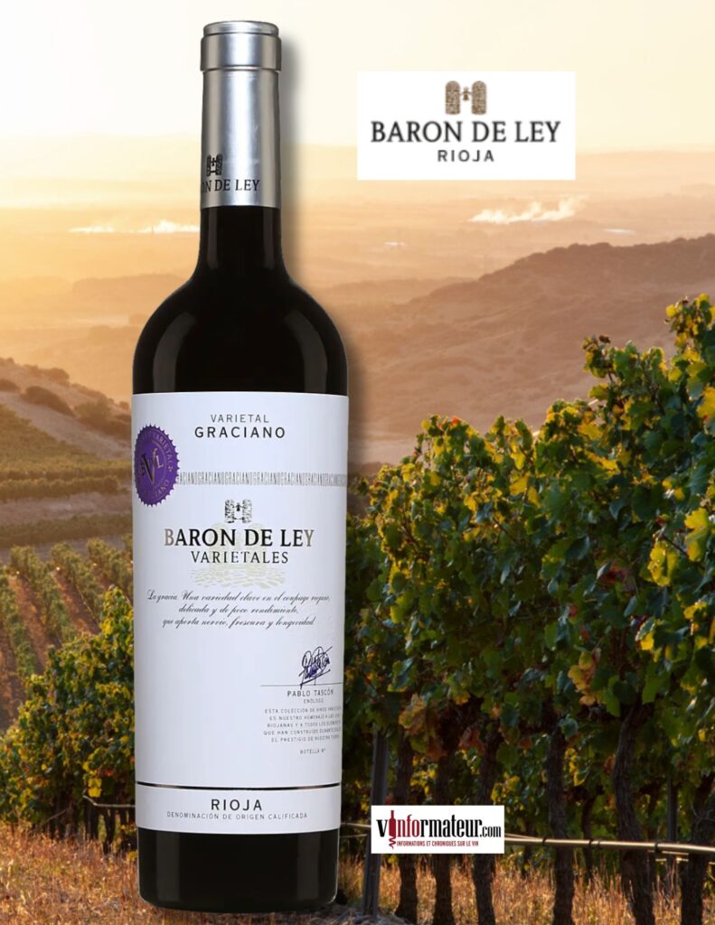 Baron de Ley, Varietales, Graciano, Espagne, Rioja, vin rouge, 2021 bouteille
