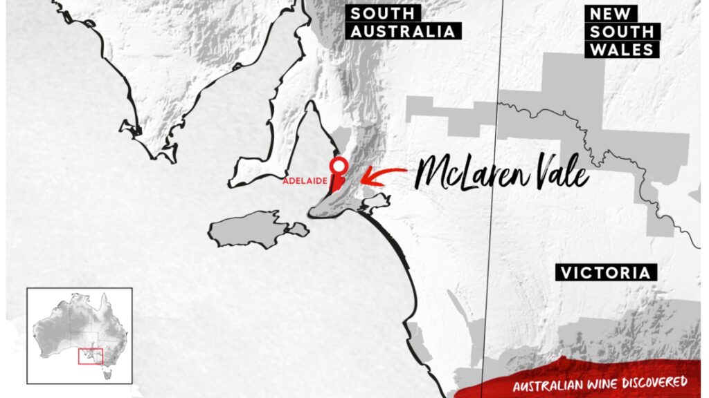 Carte viticole McLaren Vale