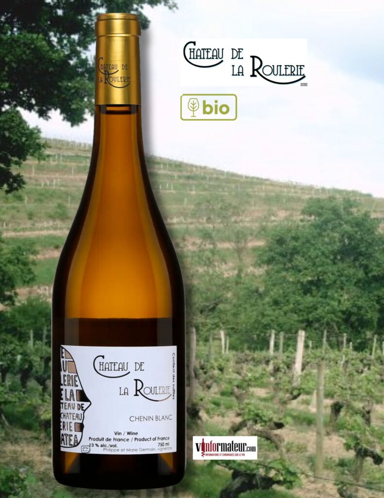 Château de la Roulerie, Chenin Blanc, France, Vallée de la Loire, Anjou AOP, vin blanc bio, 2023