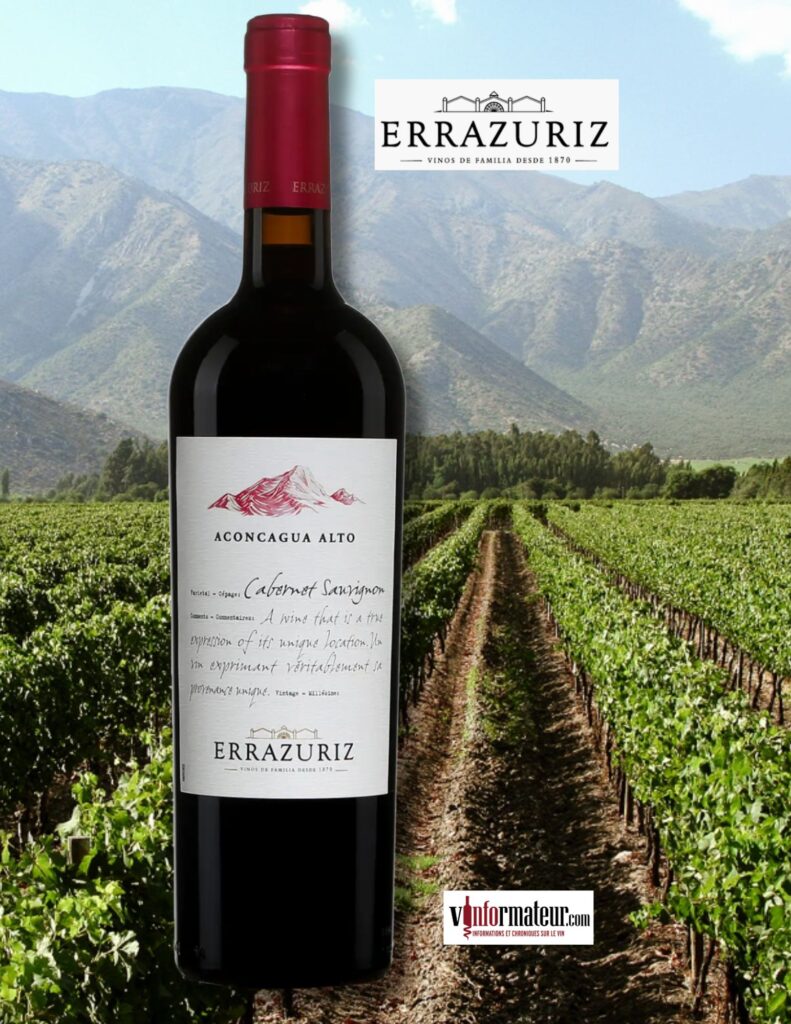 Errazuriz, Cabernet-Sauvignon, Aconcagua Alto, Chili, vin rouge, 2022 bouteille