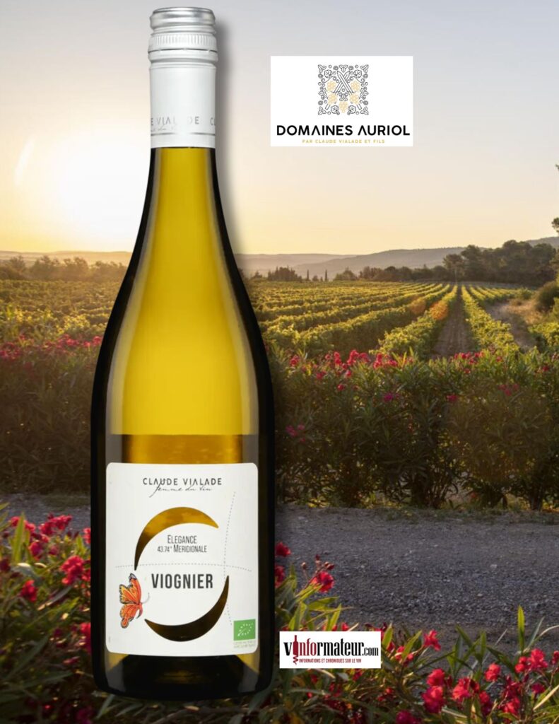 Élégance, Viognier, 43.74, Méridionale, Languedoc-Roussillon, vin blanc bio, 2023 bouteille