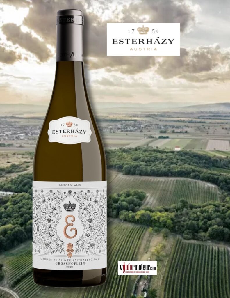 Esterhazy, Gruner Veltliner, Autriche, Grosshoflein, vin blanc, 2023 bouteille