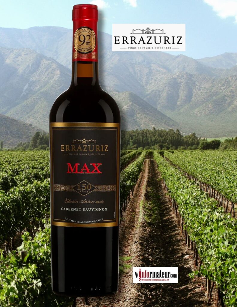 Errazuriz, Max, Cabernet-Sauvignon, Edicion Aniversario, vin rouge, Chili, Valle del Aconcagua, 2023 bouteille