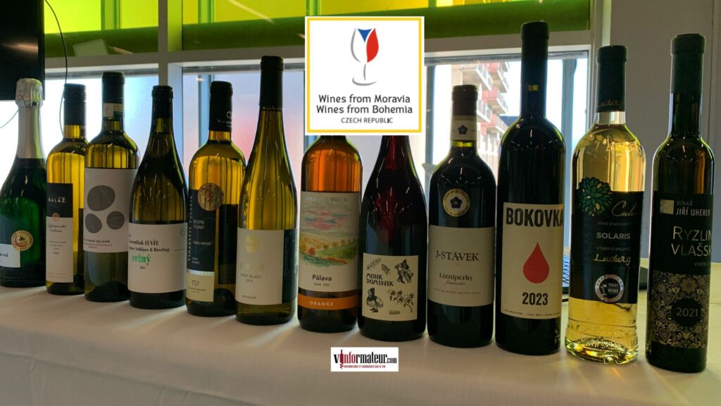 Vins dégustés lors du Masterclass des vins de la Tchéquie