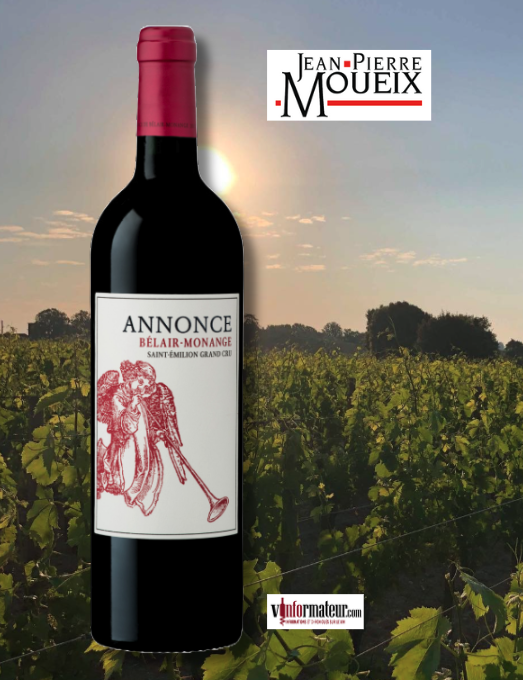 Annonce de Bélair-Monange, Saint-Émilion Grand Cru, vin rouge, 2022 bouteille