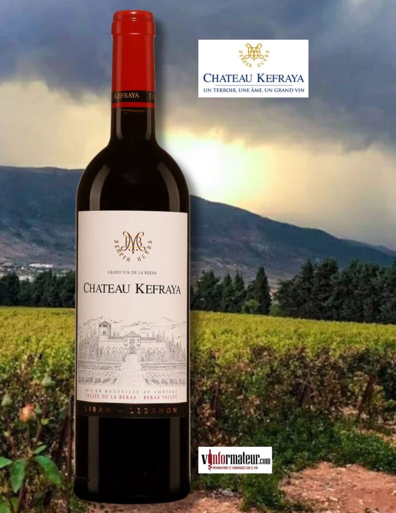 Château Kefraya, Liban, Vallée de la Bekaa, vin rouge, 2021 bouteille